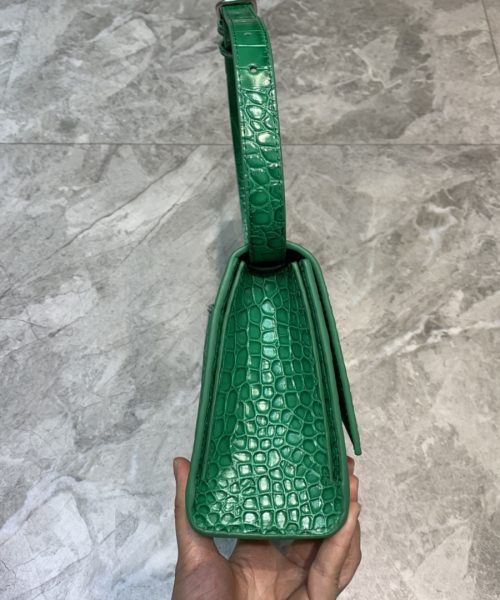 Balenciaga Hourglass Handbag In Green, For Women, Women's Bags 9.8in/25cm