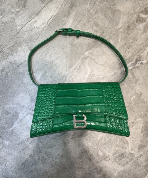 Balenciaga Hourglass Handbag In Green, For Women, Women's Bags 9.8in/25cm