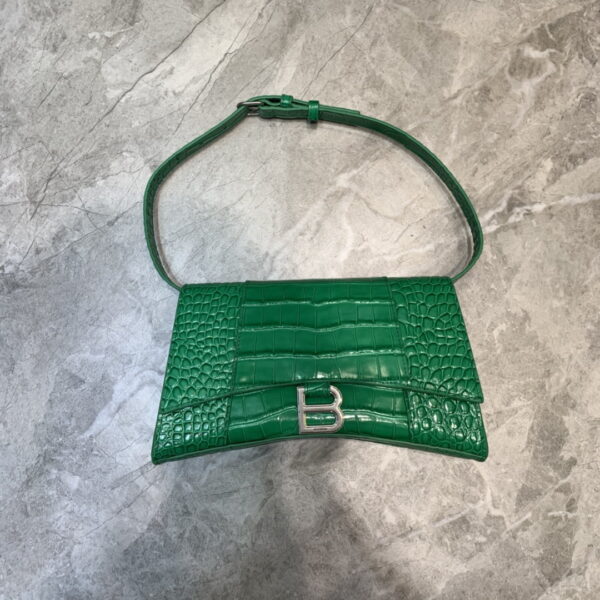 Balenciaga Hourglass Handbag In Green, For Women, Women's Bags 9.8in/25cm