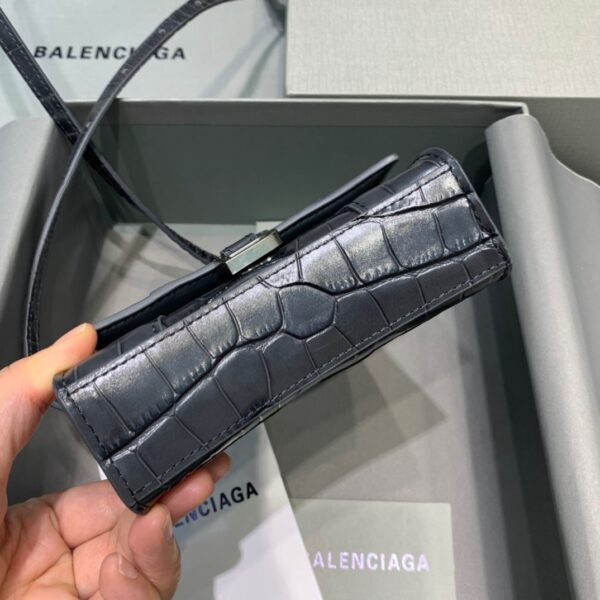 Balenciaga Hourglass Mini Handbag In Black, For Women, Women's Bags 4.7in/12cm