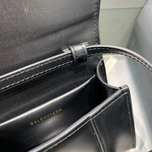 Balenciaga Hourglass Mini Handbag In Black, For Women, Women's Bags 4.7in/12cm