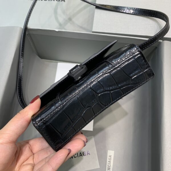 Balenciaga Hourglass Mini Handbag In Black, For Women, Women's Bags 4.7in/12cm