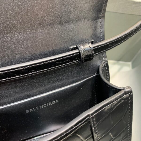 Balenciaga Hourglass Mini Handbag In Black, For Women, Women's Bags 4.7in/12cm