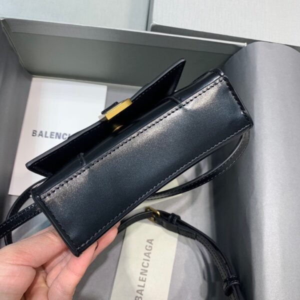 Balenciaga Hourglass Mini Handbag In Black, For Women, Women's Bags 4.7in/12cm