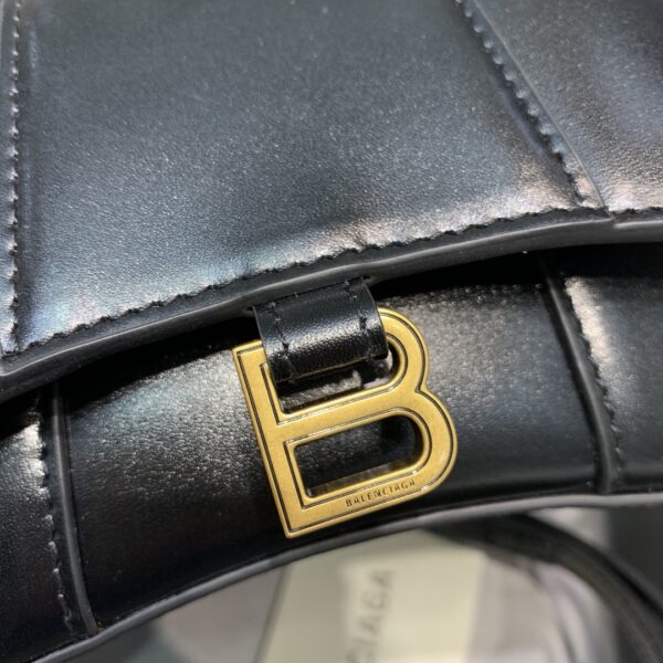 Balenciaga Hourglass Mini Handbag In Black, For Women, Women's Bags 4.7in/12cm
