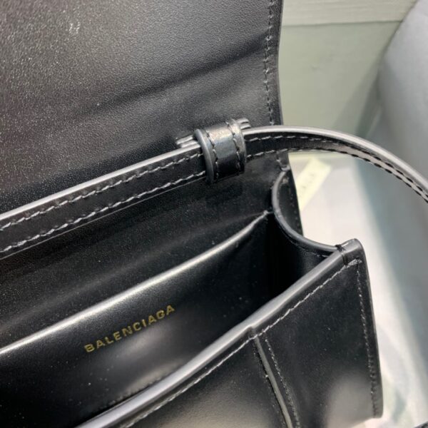 Balenciaga Hourglass Mini Handbag In Black, For Women, Women's Bags 4.7in/12cm