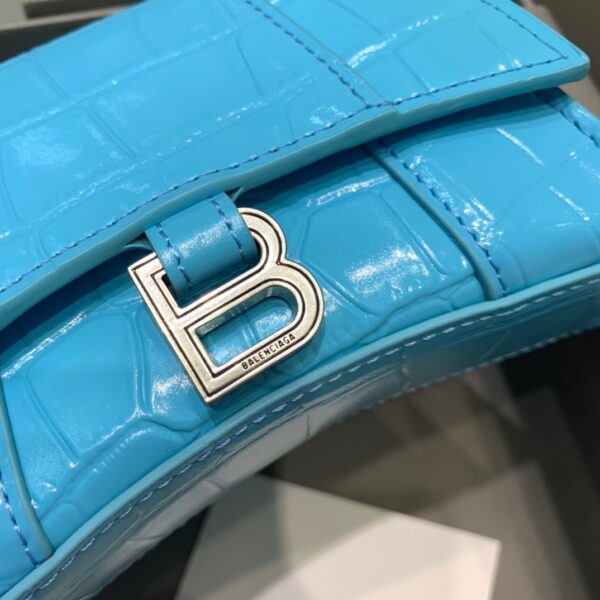 Balenciaga Hourglass Mini Handbag In Blue, For Women, Women's Bags 4.7in/12cm