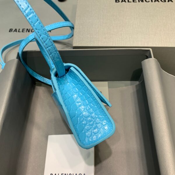 Balenciaga Hourglass Mini Handbag In Blue, For Women, Women's Bags 4.7in/12cm