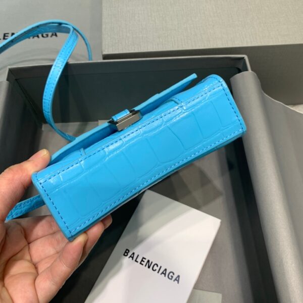Balenciaga Hourglass Mini Handbag In Blue, For Women, Women's Bags 4.7in/12cm