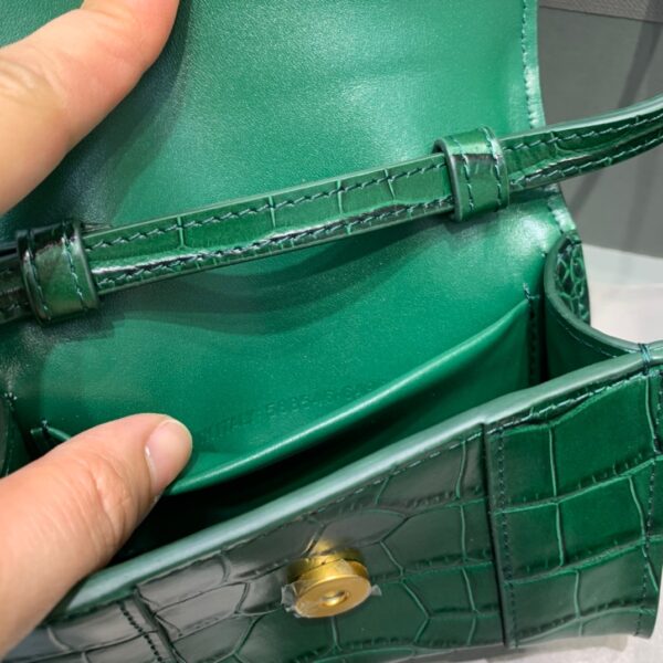 Balenciaga Hourglass Mini Handbag In Green, For Women, Women's Bags 4.7in/12cm