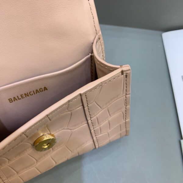Balenciaga Hourglass Mini Handbag With Chain In Beige, For Women, Women's Bags 4.7in/12cm