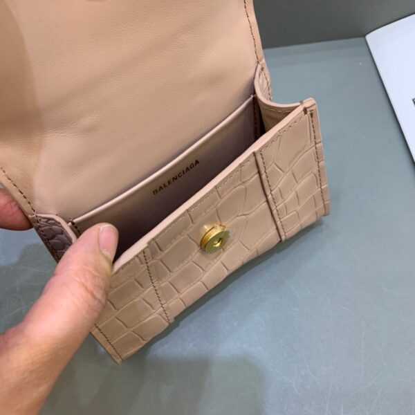 Balenciaga Hourglass Mini Handbag With Chain In Beige, For Women, Women's Bags 4.7in/12cm