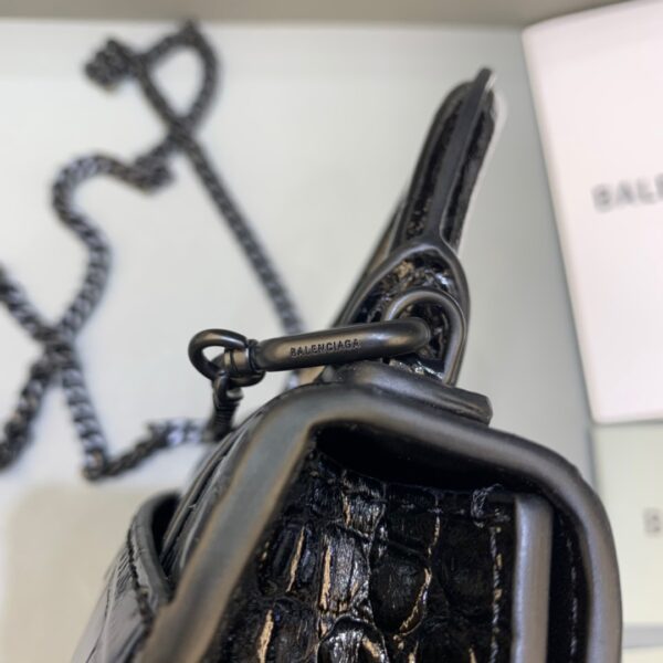 Balenciaga Hourglass Mini Handbag With Chain In Black, For Women, Women's Bags 4.7in/12cm