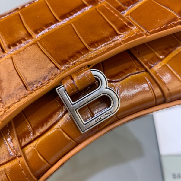 Balenciaga Hourglass Mini Handbag With Chain In Brown, For Women, Women's Bags 4.7in/12cm