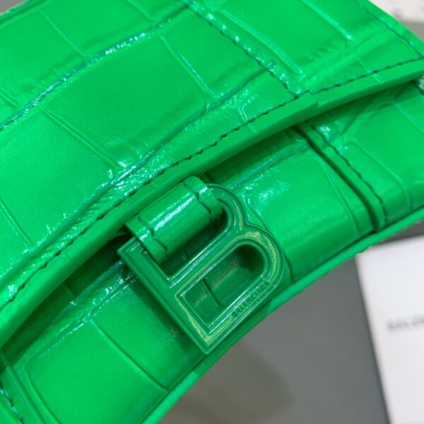 Balenciaga Hourglass Mini Handbag With Chain In Green, For Women, Women's Bags 4.7in/12cm