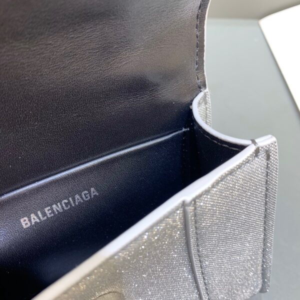 Balenciaga Hourglass Mini Handbag With Chain In Grey, For Women, Women's Bags 4.7in/12cm