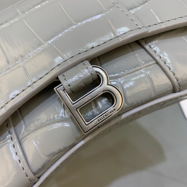 Balenciaga Hourglass Mini Handbag With Chain In Grey, For Women, Women's Bags 4.7in/12cm