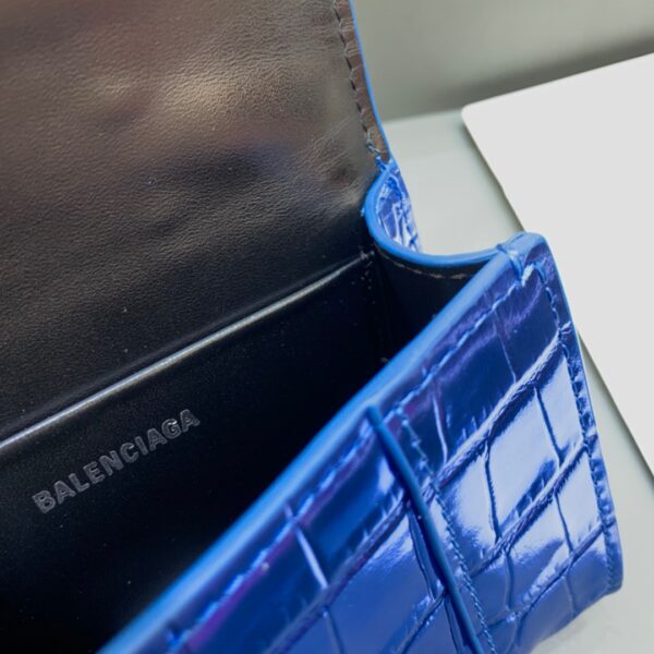Balenciaga Hourglass Mini Handbag With Chain In Light Blue, For Women, Women's Bags 4.7in/12cm