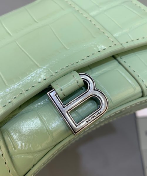Balenciaga Hourglass Mini Handbag With Chain In Light Green, For Women, Women's Bags 4.7in/12cm