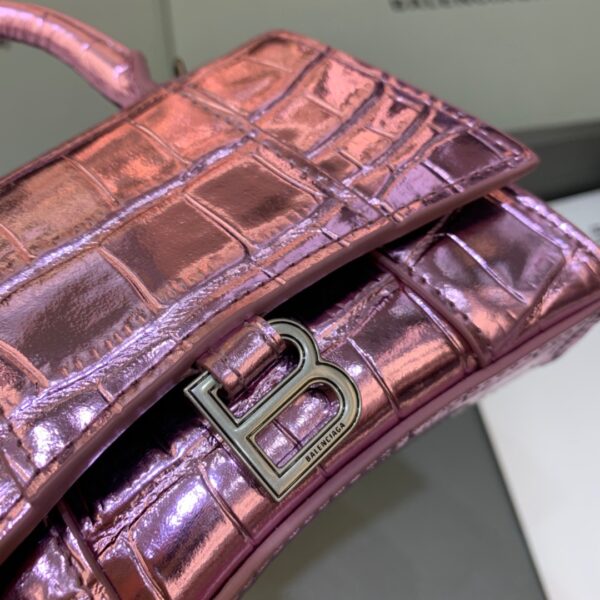 Balenciaga Hourglass Mini Handbag With Chain In Light Pink, For Women, Women's Bags 4.7in/12cm