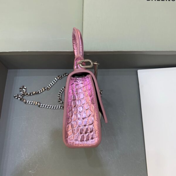 Balenciaga Hourglass Mini Handbag With Chain In Light Pink, For Women, Women's Bags 4.7in/12cm
