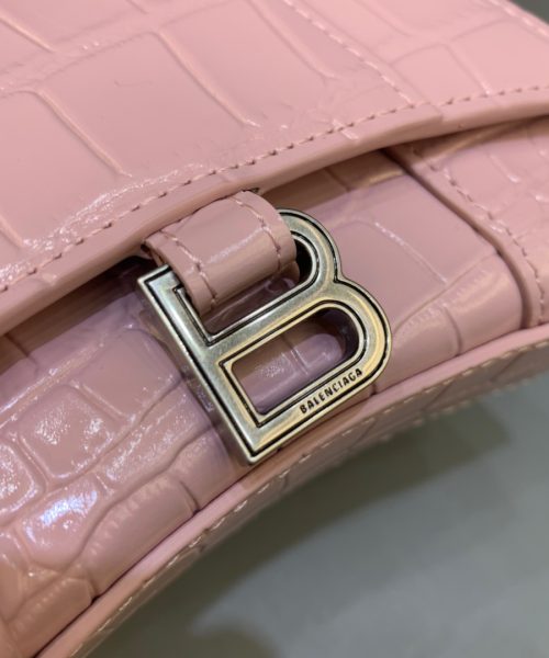 Balenciaga Hourglass Mini Handbag With Chain In Light Pink, For Women, Women's Bags 4.7in/12cm