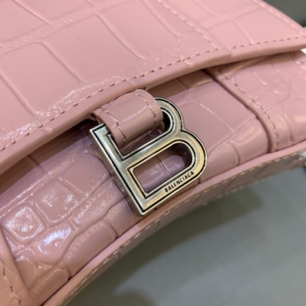 Balenciaga Hourglass Mini Handbag With Chain In Light Pink, For Women, Women's Bags 4.7in/12cm