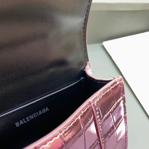 Balenciaga Hourglass Mini Handbag With Chain In Light Pink, For Women, Women's Bags 4.7in/12cm