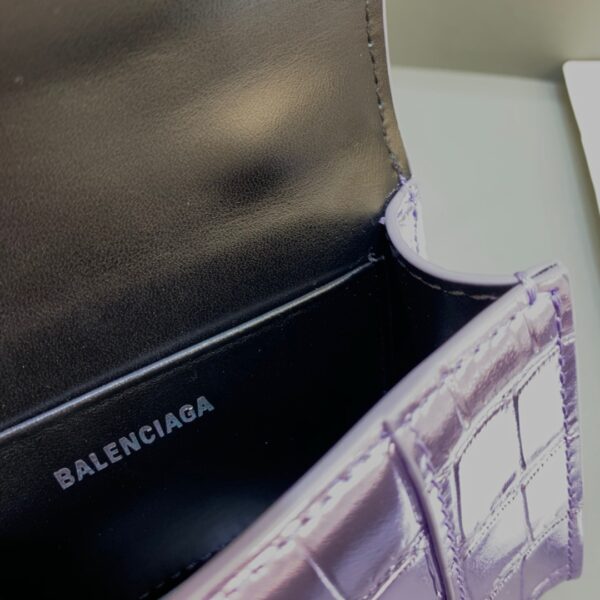 Balenciaga Hourglass Mini Handbag With Chain In Light Violet, For Women, Women's Bags 4.7in/12cm