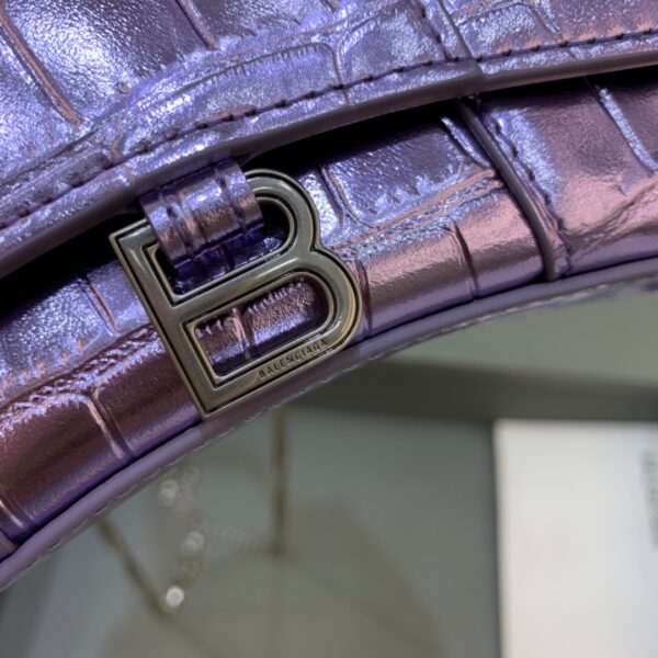 Balenciaga Hourglass Mini Handbag With Chain In Light Violet, For Women, Women's Bags 4.7in/12cm