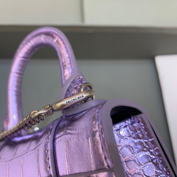 Balenciaga Hourglass Mini Handbag With Chain In Light Violet, For Women, Women's Bags 4.7in/12cm