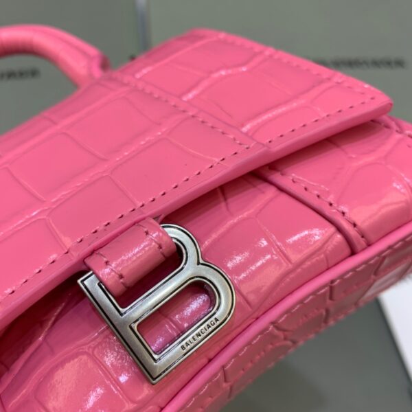 Balenciaga Hourglass Mini Handbag With Chain In Pink, For Women, Women's Bags 4.7in/12cm