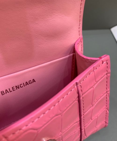 Balenciaga Hourglass Mini Handbag With Chain In Pink, For Women, Women's Bags 4.7in/12cm