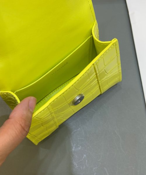 Balenciaga Hourglass Mini Handbag With Chain In Yellow, For Women, Women's Bags 4.7in/12cm