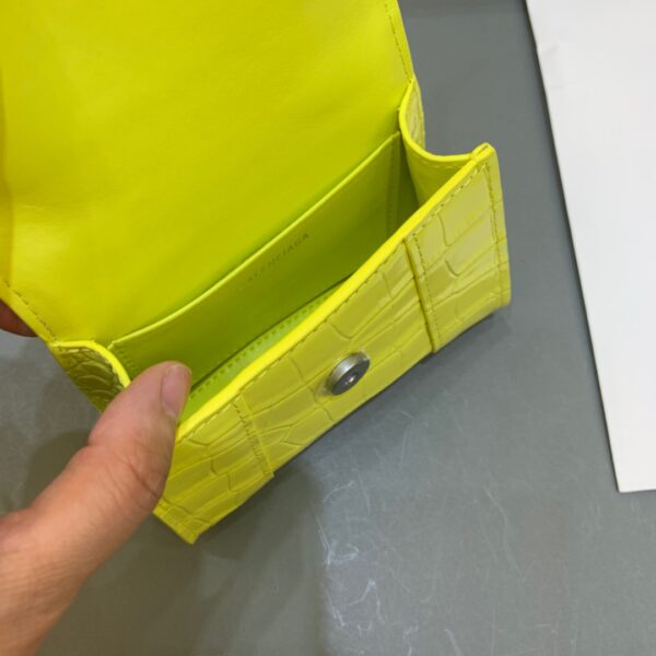 Balenciaga Hourglass Mini Handbag With Chain In Yellow, For Women, Women's Bags 4.7in/12cm