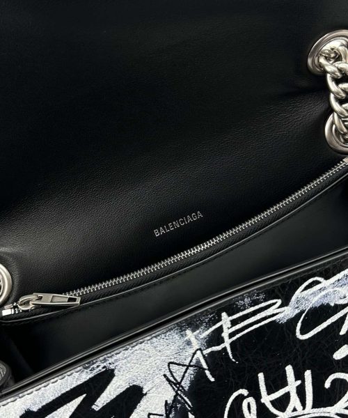 Balenciaga Hourglass Small Handbag Black For Women 12.2in/31cm