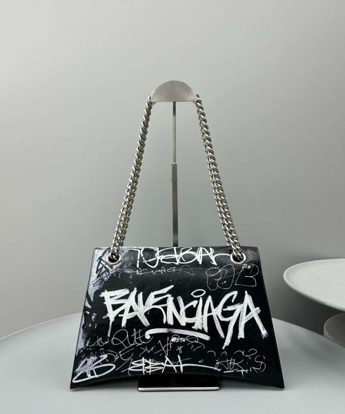 Balenciaga Hourglass Small Handbag Black For Women 12.2in/31cm