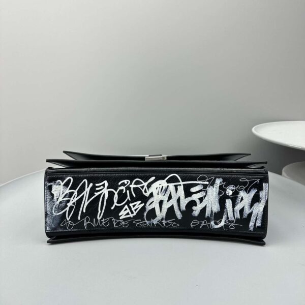 Balenciaga Hourglass Small Handbag Black For Women 12.2in/31cm