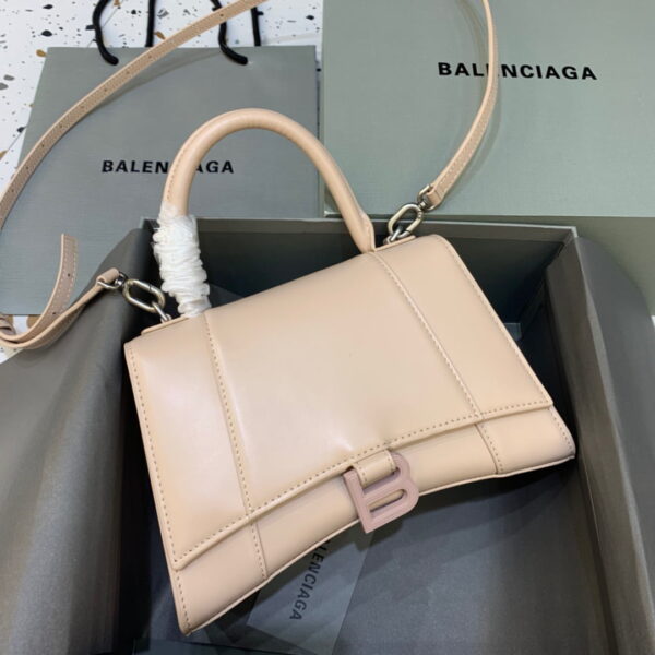 Balenciaga Hourglass Small Handbag In Beige, For Women, Women's Bags 9in/23cm
