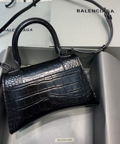 Balenciaga Hourglass Small Handbag In Black, For Women, Women's Bags 9in/23cm