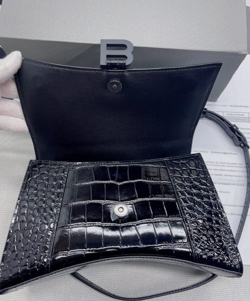 Balenciaga Hourglass Small Handbag In Black, For Women, Women's Bags 9in/23cm