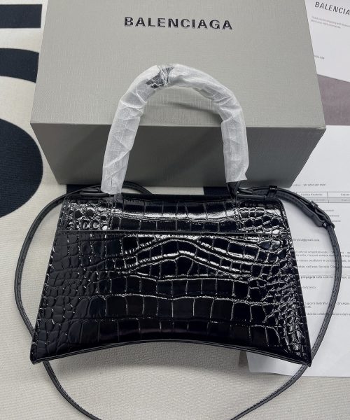 Balenciaga Hourglass Small Handbag In Black, For Women, Women's Bags 9in/23cm