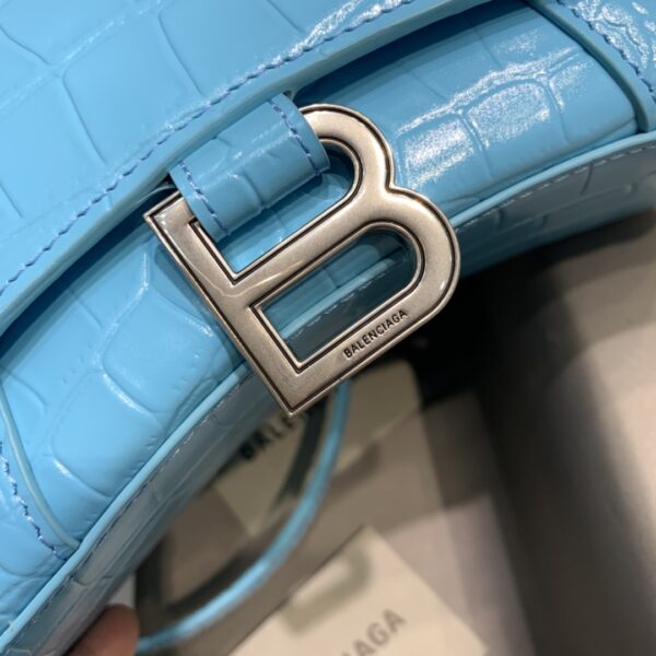 Balenciaga Hourglass Small Handbag In Blue, For Women, Women's Bags 9in/23cm