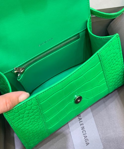 Balenciaga Hourglass Small Handbag In Bright Green, For Women, Women's Bags 9in/23cm