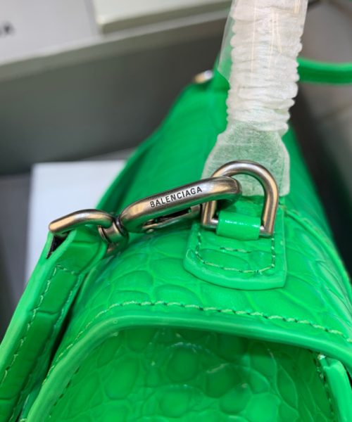 Balenciaga Hourglass Small Handbag In Bright Green, For Women, Women's Bags 9in/23cm