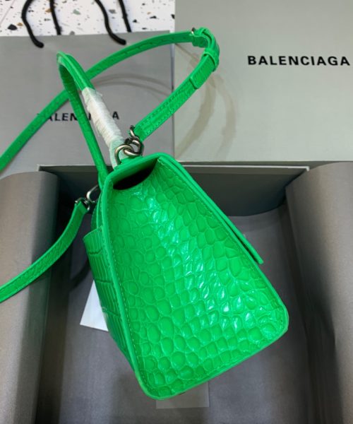 Balenciaga Hourglass Small Handbag In Bright Green, For Women, Women's Bags 9in/23cm
