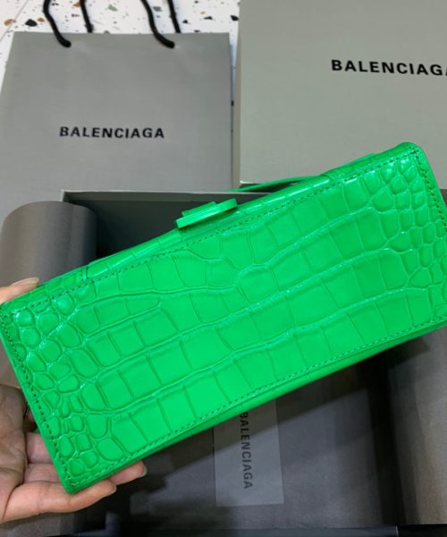 Balenciaga Hourglass Small Handbag In Bright Green, For Women, Women's Bags 9in/23cm