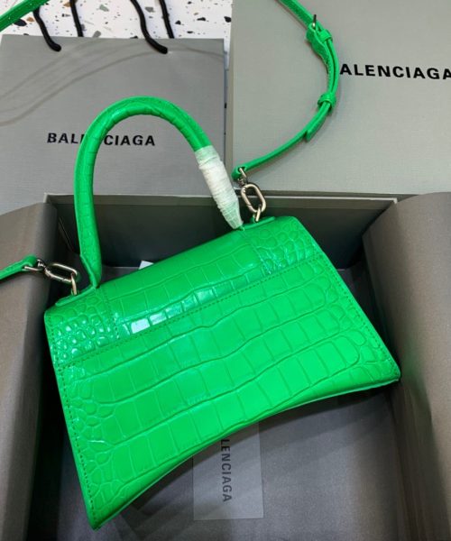 Balenciaga Hourglass Small Handbag In Bright Green, For Women, Women's Bags 9in/23cm
