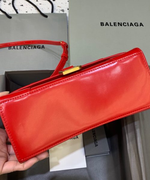 Balenciaga Hourglass Small Handbag In Bright Red, For Women, Women's Bags 9in/23cm 5935461QJ4M6406