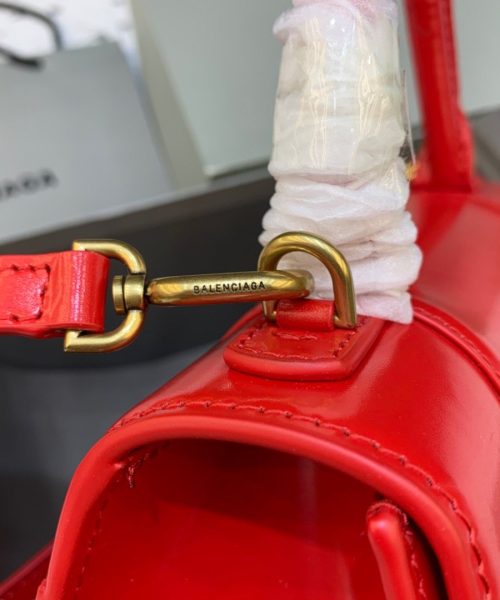 Balenciaga Hourglass Small Handbag In Bright Red, For Women, Women's Bags 9in/23cm 5935461QJ4M6406